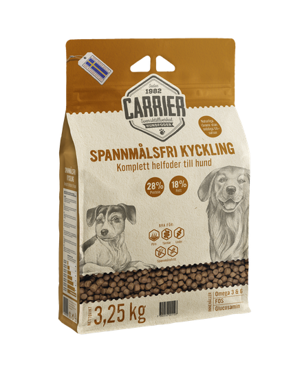 Spannmålsfri Kyckling Hundmat - 3,25 kg