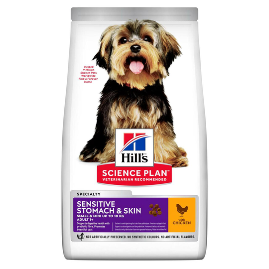 Adult Sensitive Stomach & Skin Small & Mini torrfoder med kyckling - 1,5 kg