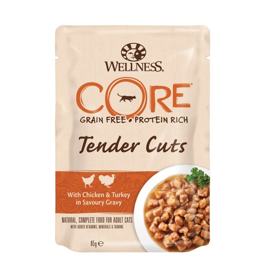 CORE Cat TC Chicken & Turkey in Gravy 8x85 g