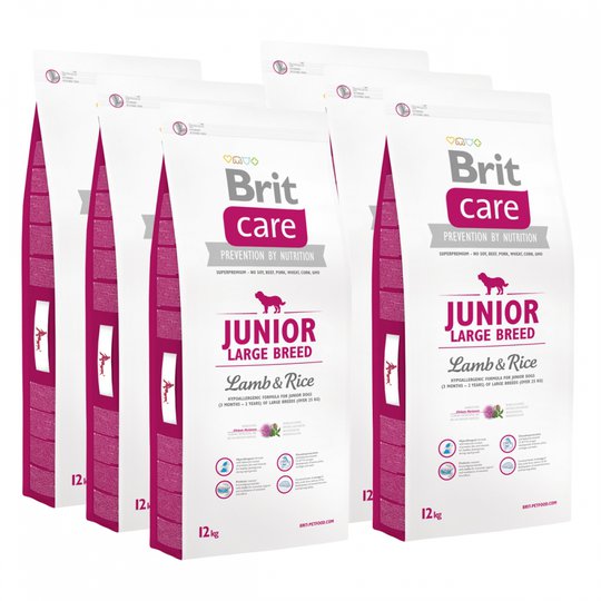 Brit Care Dog Junior Large Breed Lamb & Rice 6x12 kg