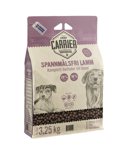 Spannmålsfri Lamm Hundfoder - 3,25 kg