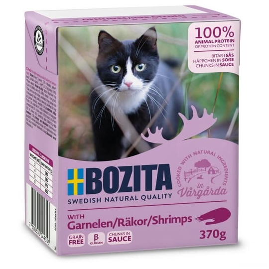 Bitar i sås Räkor för katt - 16 st x 370 g