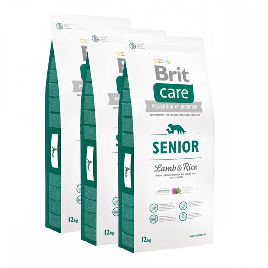 Brit Care Dog All Breed Senior Lamb & Rice 3x12 kg