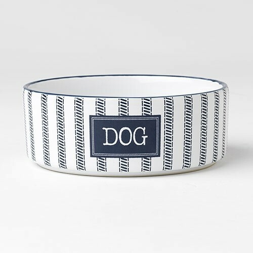 Country Blue Dog Bowl - One size
