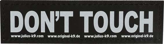 Kardborremärke till Julius K-9 Powersele - S / DON'T TOUCH