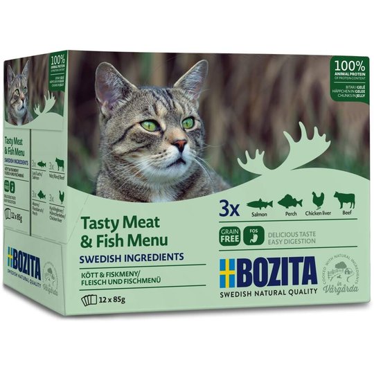 Bozita Cat Kött & Fisk i gelé Mutlipack