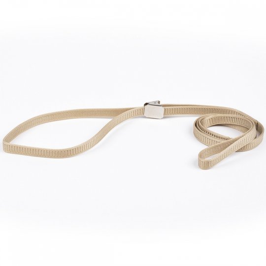 Show Dog Utställningskoppel Platt med Clip Beige (10 mm x 110 cm)